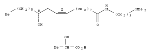 Propanoic acid, 2-hydroxy-, compd. with (9Z,12R)-N-[3-(dimethylamino)propyl]-12-hydroxy-9-octadecenamide (1:1)(118608-59-6)